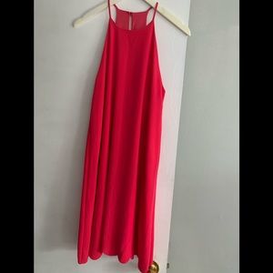 NWT bright pink scalloped bottom dress - size small